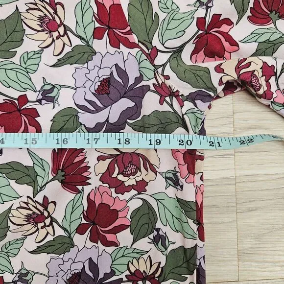 MATILDA JANE Womens Cream Purple Floral Longsleeve Blouse Large - Picture 4 of 6